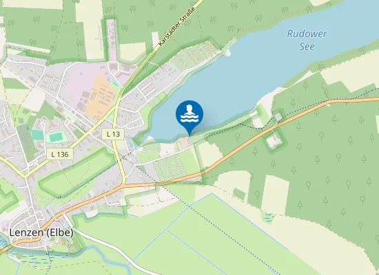 Map of RUDOWER SEE ALTE BADEANSTALT