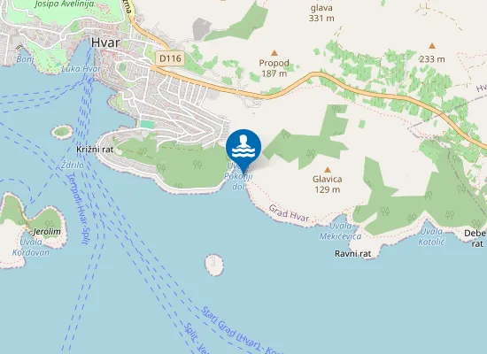 Map of UVALA POKONJI DOL ISTOK