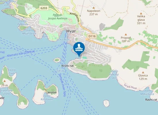 Map of UVALA KRIZNA LUKA