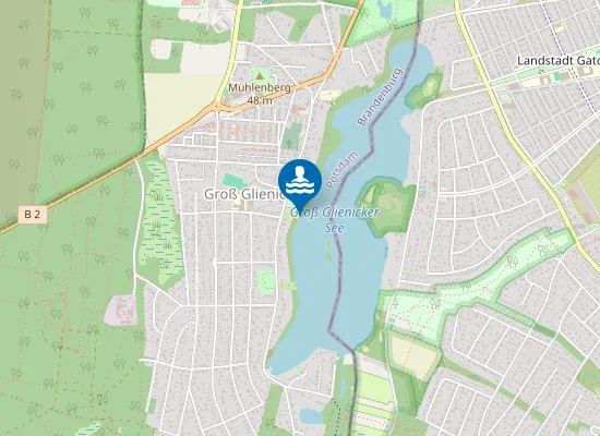 Map of GROSS GLIENICKER SEE AN DER BADEWIESE