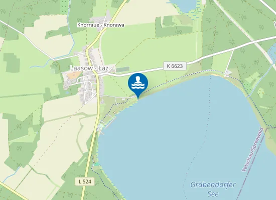 Map of GRAEBENDORFER SEE LAASOW WUESTENHAIN