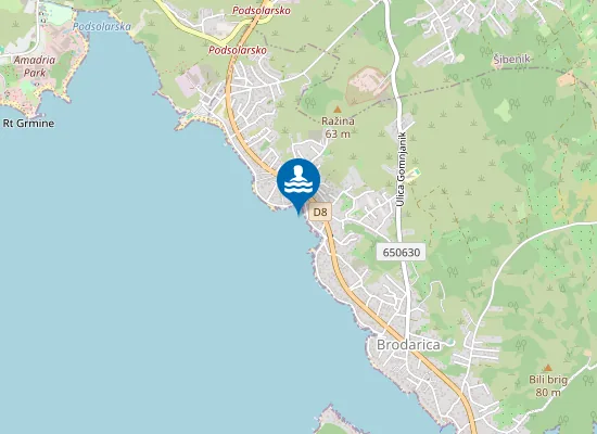 Map of BRODARICA MJESTO