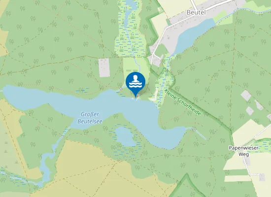 Map of GROSSER BEUTELSEE TEMPLIN OT BEUTEL