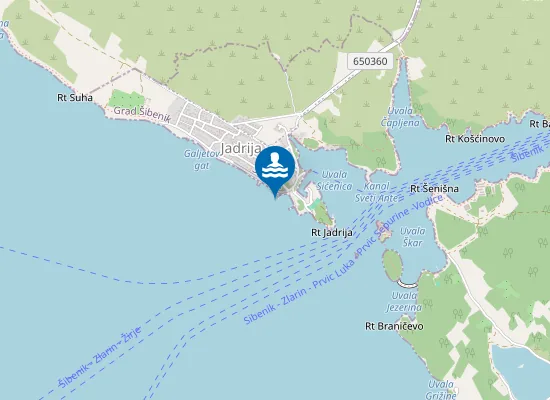 Map of JADRIJA KABINE DESNO