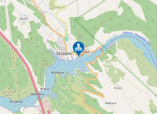 Map of SKRADIN MJESTO