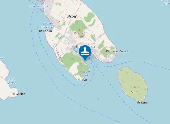 Map of PRVIC LUKA MJESTO