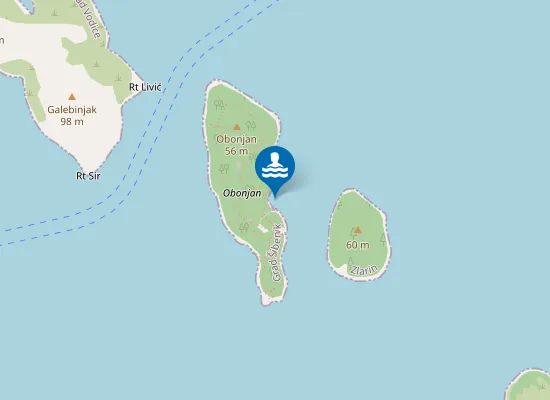 Map of OBONJAN MJESTO