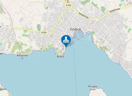 Map of VODICE ODMARALISTE