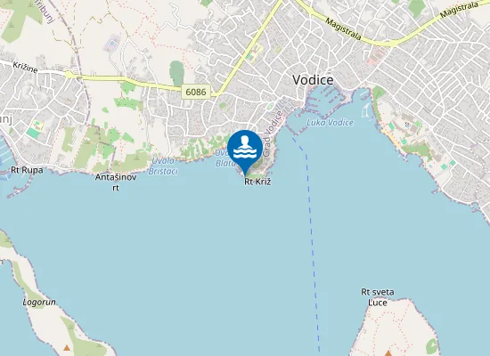 Map of VODICE HOTEL PUNTA
