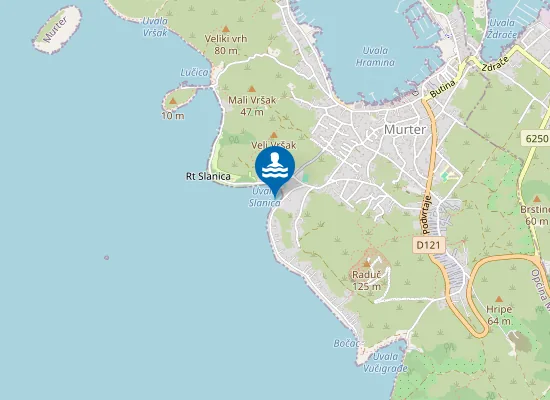 Map of MURTER SLANICA