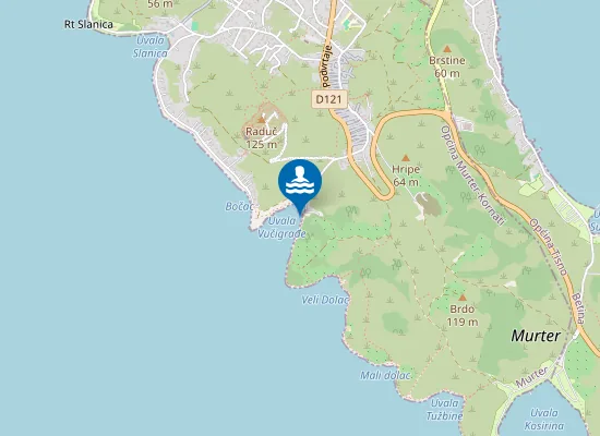 Map of MURTER VUCIGRADJE