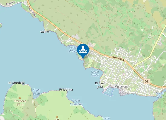 Map of PIROVAC HOTEL MIRAN