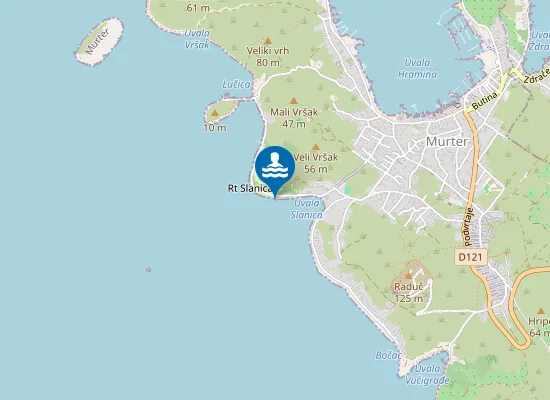 Map of MURTER SLANICA KRAJ