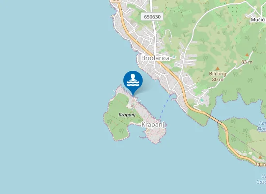 Map of KRAPANJ HOTEL SPONGIOLA