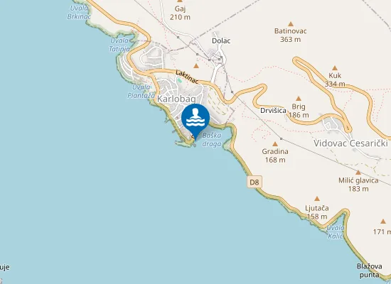 Map of KARLOBAG GRADSKA