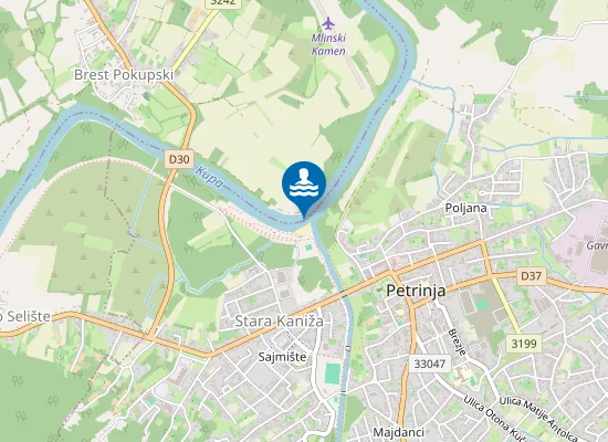 Map of GRADSKO KUPALISTE PETRINJA