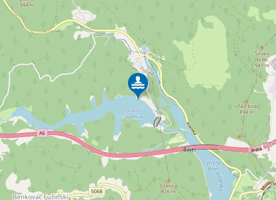 Map of JEZERO LEPENICA