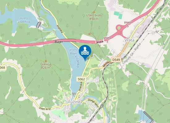 Map of JEZERO BAJER - COKA