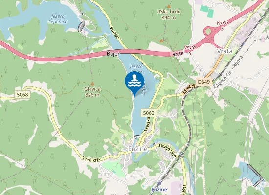 Map of JEZERO BAJER - POLUOTOK