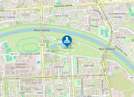 Map of BUNDEK VELIKO JEZERO ZAPAD