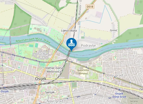 Map of DRAVA DONJI GRAD ZELJEZNICKI MOST