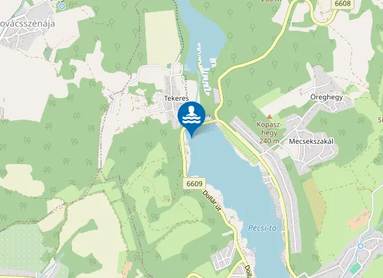 Map of ORFU-TEKERES PECSI-TO