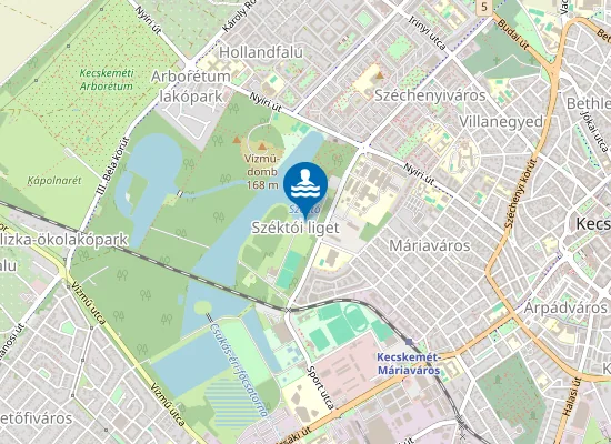 Map of KECSKEMETI 1. SZ. ZAPORTAROZO TO SZABADIDO KOZPONT