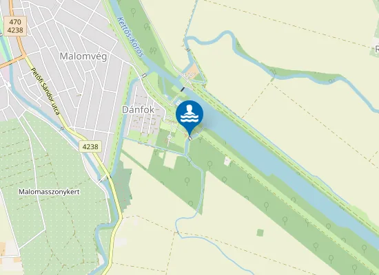 Map of DANFOKI SZABADVIZI FURDOHELY -DANFOKI SZIVORNYA-