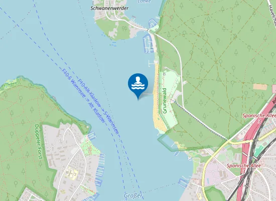 Map of STRANDBAD WANNSEE