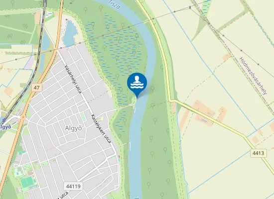 Map of Algyo Tisza-Parti Strand