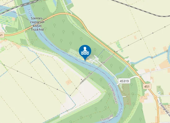 Map of Szentes Tisza Folyo Bal Part Tiszai Partfurdo