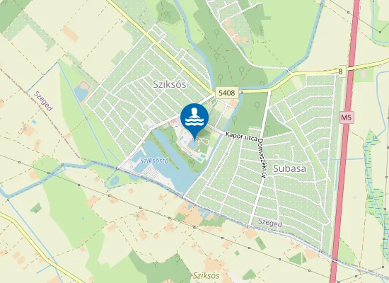 Map of SZIKSOSFURDO STRAND ES KEMPING VIZTERULETE -TOMEDENCE-