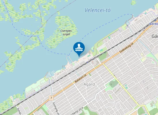 Map of Velencei-To Gardony -Agard- Napsugar Strand