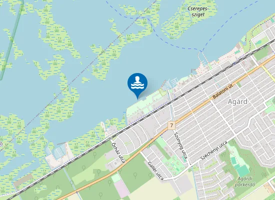 Map of Velencei-To Agard Park Strand Kemping