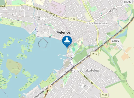 Map of Velencei-To Velence Korzo Strand