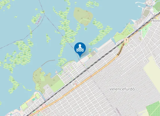 Map of Velencei-To Velencefurdo-Gardonyfurdo To-Party Rendezvenystrand