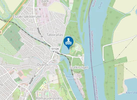 Map of DUNAUJVAROS SZALKI-SZIGETI OBOL DEL-KELETI PARTSZAKASZ