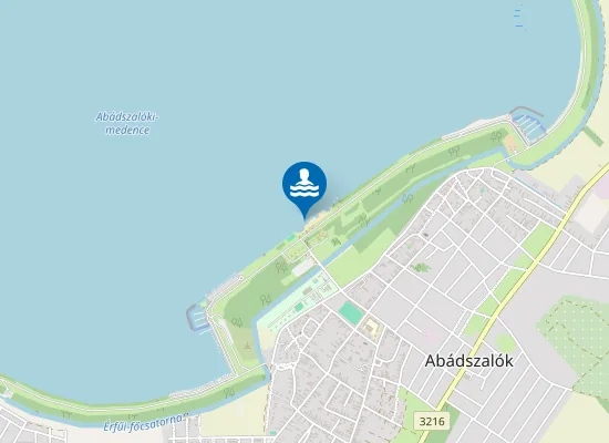 Map of TISZA-TO ABADSZALOKI TISZA-TO STRAND