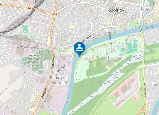 Map of SZOLNOK TISZA-PARTI STRAND