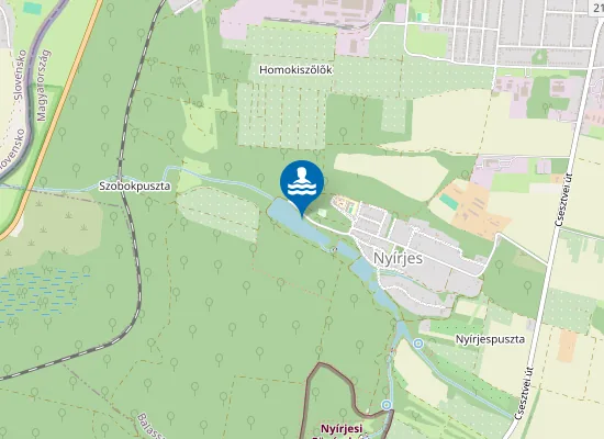 Map of Balassagyarmat Nyirjesi Szabadstrand