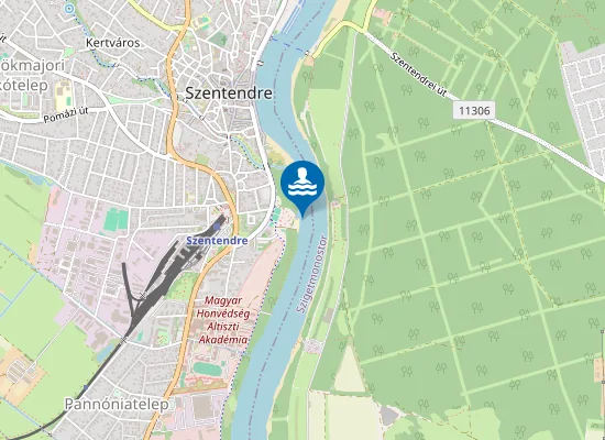 Map of SZENTENDREI DUNA-AG SZENTENDRE POSTAS STRAND