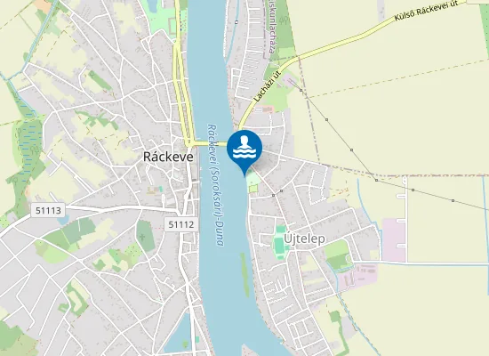 Map of RACKEVEI-SOROKSARI DUNA-AG RACKEVE VADKACSA STRAND