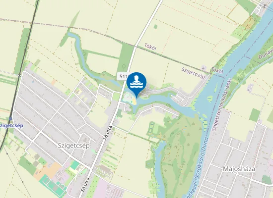 Map of RACKEVEI-SOROKSARI DUNA-AG SZIGETCSEPI STRAND