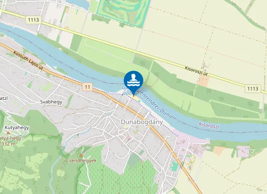 Map of SZENTENDREI DUNA-AG DUNABOGDANY FORGO STRAND