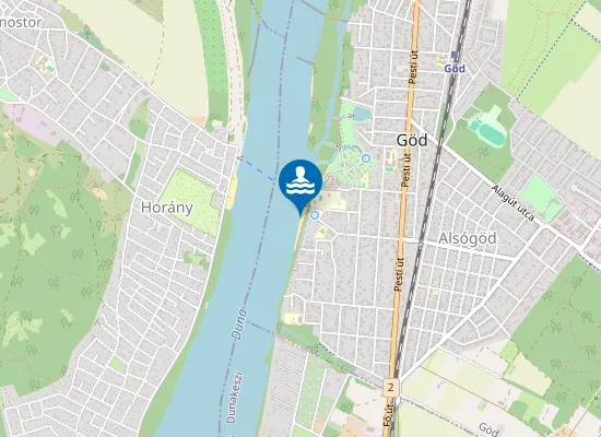 Map of DUNA FOLYO BAL PART GOD-ALSOGOD SZECHENYI STRAND