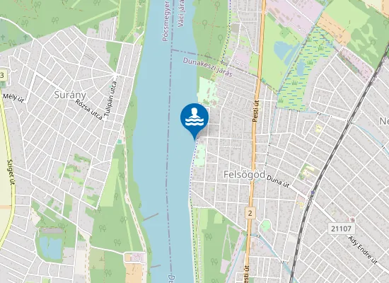 Map of DUNA FOLYO BAL PART GOD FELSOGODI STRAND