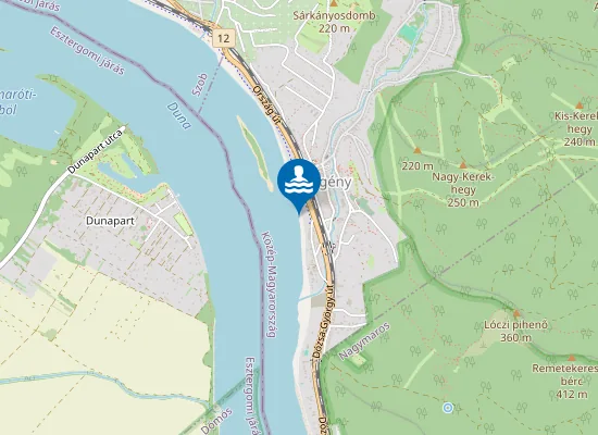 Map of DUNA FOLYO BAL PART ZEBEGENY DUNA-PARTI STRAND