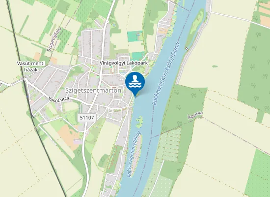 Map of RACKEVEI-SOROKSARI DUNA-AG SZIGETSZENTMARTONI STRAND