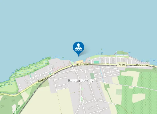 Map of Balaton Balatonbereny Fizetos Strand