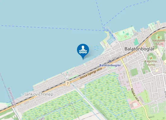 Map of Balaton Balatonboglar Fiumei Utcai Strand